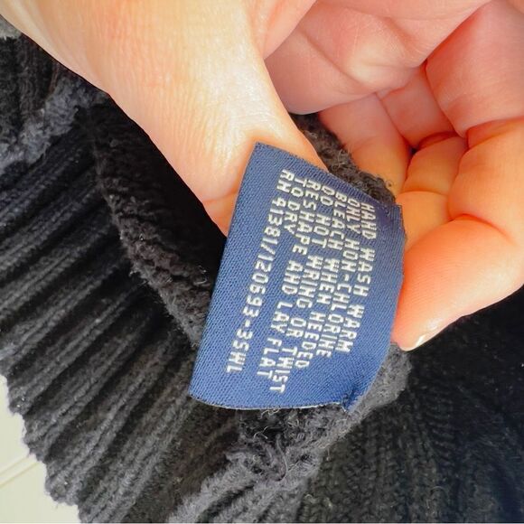 Vintage Ralph Lauren Sportsman Fair Isle Snowflake Sweater M Wool linen blue - Picture 8 of 15